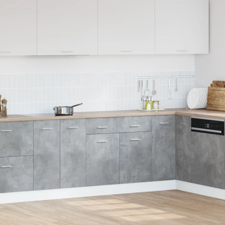 vidaXL Onderkast met lade Lyon 80x46x81,5 cm bewerkt hout betongrijs afbeelding3 - 1
