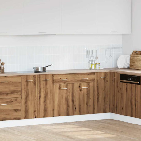 vidaXL Onderkast met lade Lyon 80x46x81,5 cm bewerkt hout artisanaal eiken afbeelding3 - 1