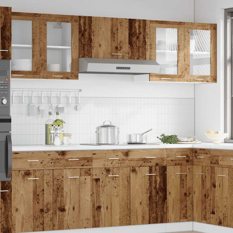 vidaXL Bovenkast Lyon 80x31x60 cm bewerkt hout oud houtkleurig afbeelding3 - 1