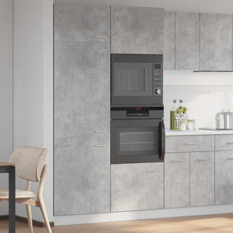 vidaXL Ombouwkast voor koelkast Lyon 60x57x207 cm bewerkt hout betongrijs afbeelding3 - 1