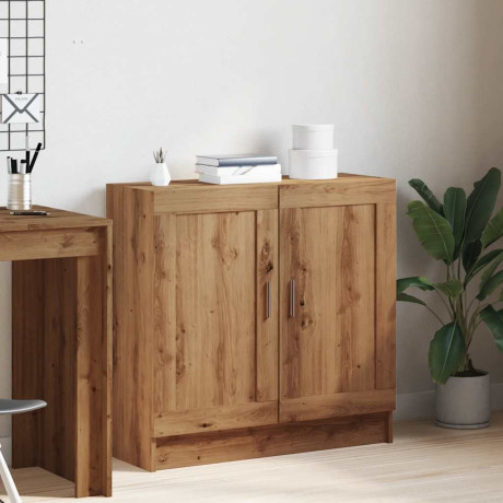 vidaXL Boekenkast 82,5x30,5x80 cm bewerkt hout artisanaal eikenkleurig afbeelding3 - 1