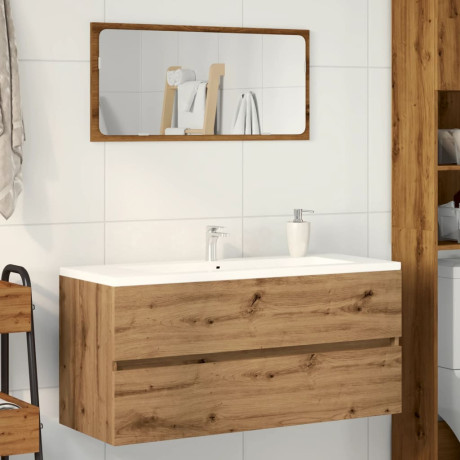 vidaXL Wastafelkast 100x38,5x45 cm bewerkt hout artisanaal eikenkleur afbeelding3 - 1