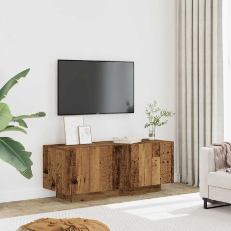 vidaXL Tv-meubel 100x35x40 cm bewerkt hout oud houtkleurig afbeelding3 - 1