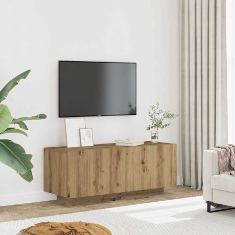 vidaXL Tv-meubel 100x35x40 cm bewerkt hout artisanaal eikenkleurig afbeelding3 - 1