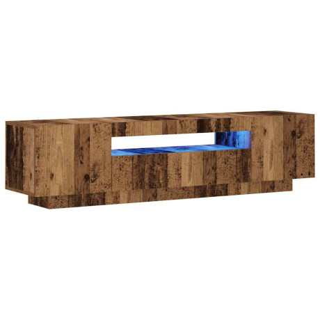 vidaXL Tv-meubel met LED 160x35x40 cm bewerkt hout oud hout afbeelding3 - 1