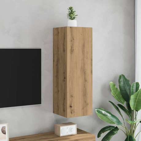 vidaXL Tv-meubel 30,5x30x90 cm bewerkt hout artisanaal eikenkleurig afbeelding3 - 1