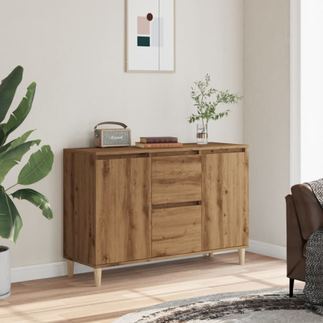 vidaXL Dressoir 102x35x70 cm bewerkt hout artisanaal eikenkleurig afbeelding3 - 1