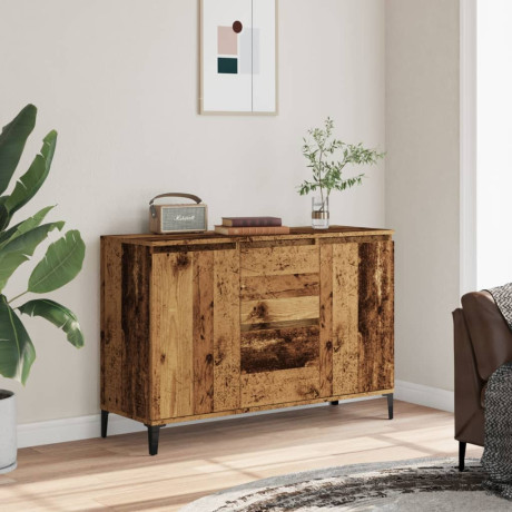 vidaXL Dressoir 102x35x70 cm bewerkt hout oud houtkleurig afbeelding3 - 1