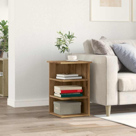 vidaXL Dressoir 35x35x55 cm bewerkt hout artisanaal eikenkleur afbeelding3 - 1