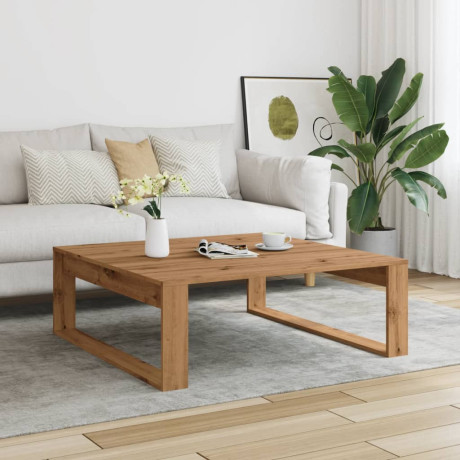 vidaXL Salontafel 100x100x35 cm bewerkt hout artisanaal eikenkleurig afbeelding3 - 1