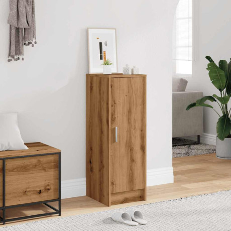 vidaXL Schoenenkast 32x35x92 cm bewerkt hout artisanaal eikenkleur afbeelding3 - 1