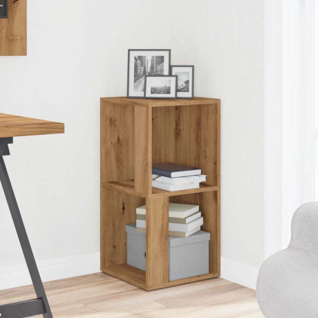 vidaXL Hoekkast 33x33x67 cm bewerkt hout artisanaal eikenkleur afbeelding3 - 1