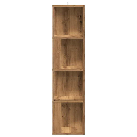 vidaXL Hoekkast 33x33x132 cm bewerkt hout artisanaal eikenkleur afbeelding3 - 1