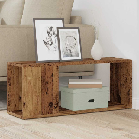 vidaXL Tv-meubel 80x24x32cm bewerkt hout oud houtkleurig afbeelding3 - 1