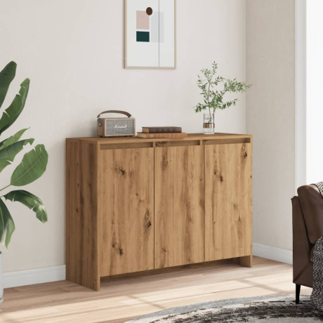 vidaXL Dressoir 102x33x75 cm bewerkt hout artisanaal eikenkleurig afbeelding3 - 1