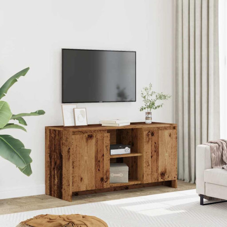 vidaXL Tv-meubel 102x37,5x52,5 cm bewerkt hout oud houtkleurig afbeelding3 - 1