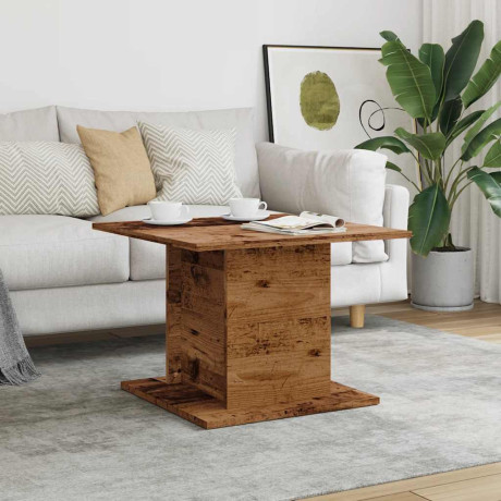 vidaXL Salontafel 55,5x55,5x40 cm bewerkt hout oud houtkleurig afbeelding3 - 1