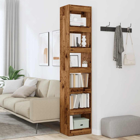 vidaXL Boekenkast/kamerscherm 40x30x198 cm oud houtkleurig afbeelding3 - 1