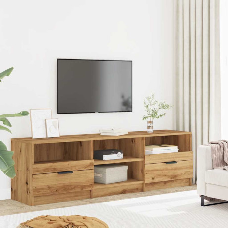 vidaXL Tv-meubel 150x33,5x45 cm bewerkt hout artisanaal eikenkleur afbeelding3 - 1