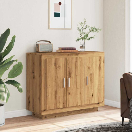 vidaXL Dressoir 92x35x75 cm bewerkt hout artisanaal eikenkleur afbeelding3 - 1
