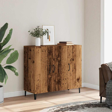 vidaXL Dressoir 90x34x80 cm bewerkt hout oud houtkleurig afbeelding3 - 1