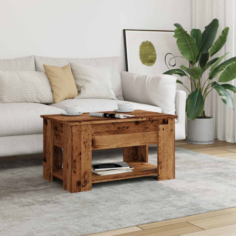 vidaXL Salontafel 79x49x41 cm bewerkt hout oud houtkleurig afbeelding3 - 1