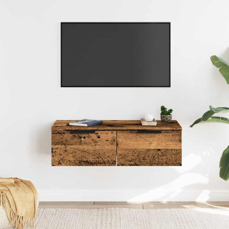 vidaXL Wandkast 68x30x20 cm bewerkt hout artisanaal eikenkleurig afbeelding3 - 1