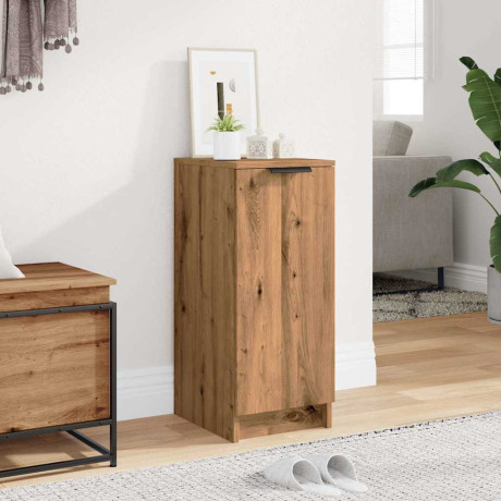vidaXL Schoenenkast 29,5x35x70 cm bewerkt hout artisanaal eikenkleur afbeelding3 - 1