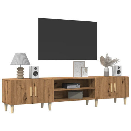 vidaXL Tv-meubel 180x31,5x40 cm bewerkt hout artisanaal eikenkleurig afbeelding3 - 1