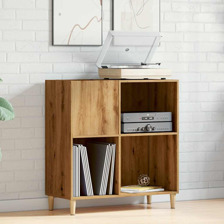 vidaXL Platenkast 84,5x38x89 cm bewerkt hout artisanaal eikenkleur afbeelding3 - 1