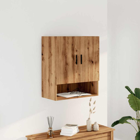 vidaXL Wandkast 60x31x70 cm bewerkt hout artisanaal eikenkleur afbeelding3 - 1