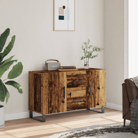 vidaXL Dressoir 100x36x60 cm bewerkt hout oud houtkleurig afbeelding3 - 1