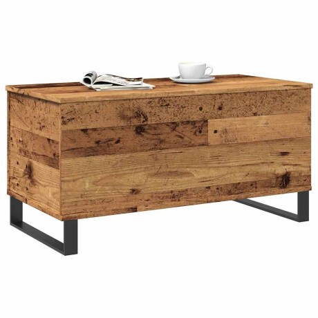 vidaXL Salontafel 90x44,5x45 cm bewerkt hout oud houtkleurig afbeelding3 - 1
