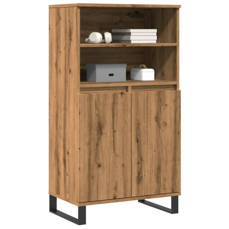 vidaXL Hoge kast 60x36x110 cm bewerkt hout artisanaal eikenkleur afbeelding3 - 1