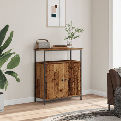 vidaXL Dressoir 70x30x80 cm bewerkt hout oud houtkleurig afbeelding3 - 1