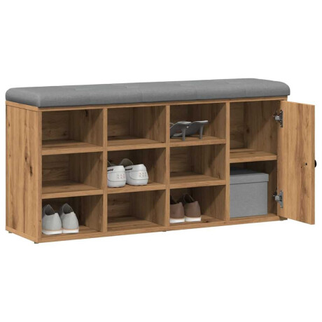 vidaXL Schoenenbank 102x32x50 cm bewerkt hout artisanaal eikenkleur afbeelding3 - 1