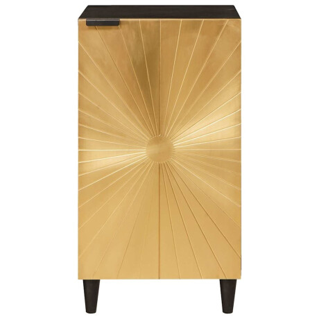 vidaXL Dressoir Zwart en Goud 40 x 33 x 75 cm massief mangohout afbeelding3 - 1