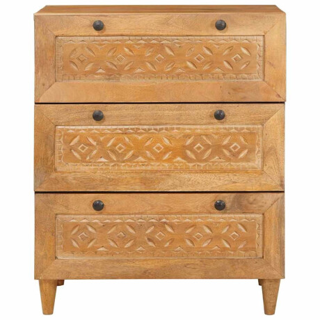 vidaXL Dressoir met lade Lichtbruin 60 x 33 x 75 cm massief mangohout afbeelding3 - 1