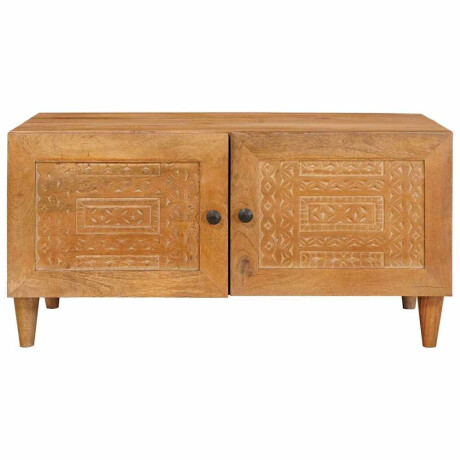 vidaXL Salontafel Licht Bruin 80 x 54 x 40 cm Bewerkt hout afbeelding3 - 1