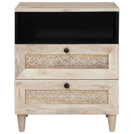 vidaXL Nachtkastje Wit 50 x 33 x 62 cm Bewerkt hout afbeelding3 - 1