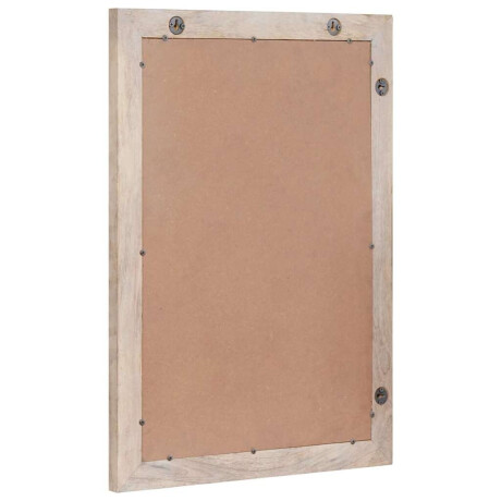 vidaXL Spiegel met spiegel Wit 57 x 70 x 3 cm massief mangohout afbeelding3 - 1