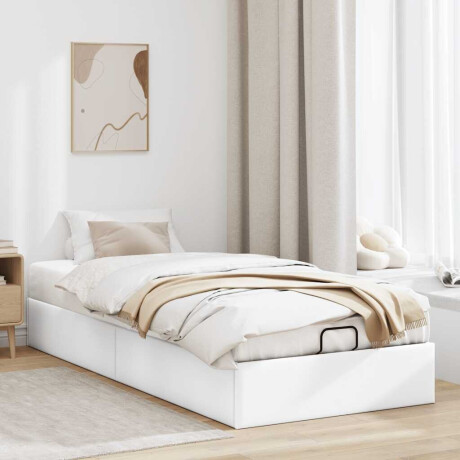 vidaXL Bedframe zonder matras 80x200 cm kunstleer wit afbeelding3 - 1