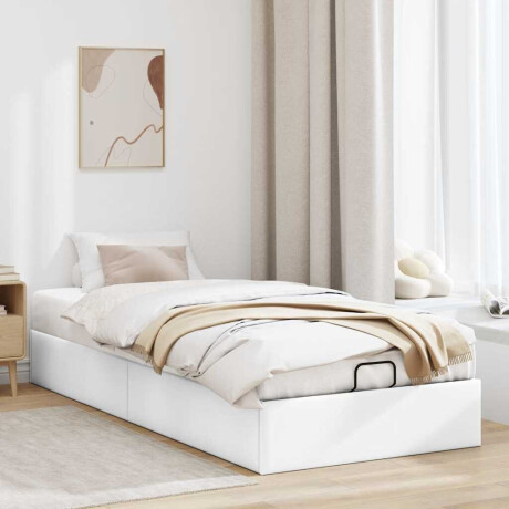 vidaXL Bedframe zonder matras 90x200 cm kunstleer wit afbeelding3 - 1