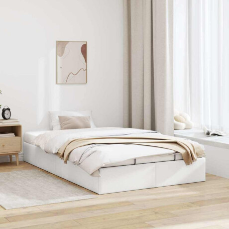 vidaXL Bedframe zonder matras 120x190 cm kunstleer wit afbeelding3 - 1