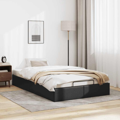 vidaXL Bedframe zonder matras 120x200 cm kunstleer zwart afbeelding3 - 1