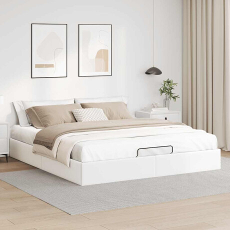 vidaXL Bedframe zonder matras 180x200 cm kunstleer wit afbeelding3 - 1