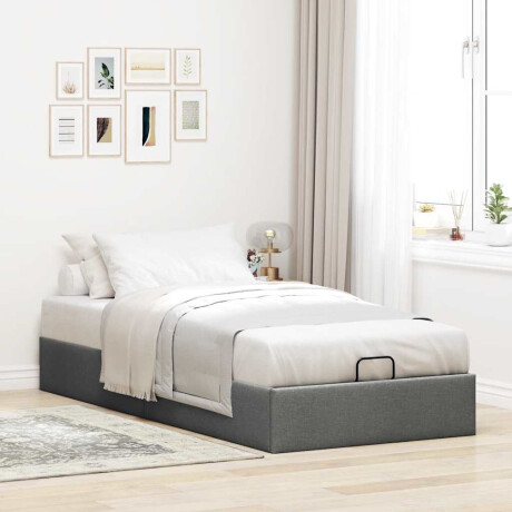 vidaXL Bedframe zonder matras 80x200 cm stof donkergrijs afbeelding3 - 1