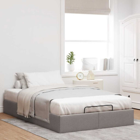 vidaXL Bedframe zonder matras 120x200 cm stof taupe afbeelding3 - 1