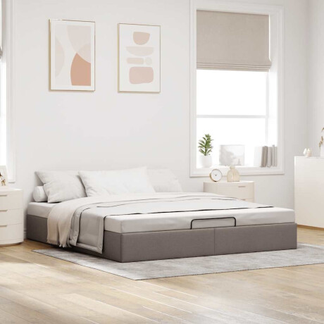vidaXL Bedframe zonder matras 200x200 cm stof taupe afbeelding3 - 1