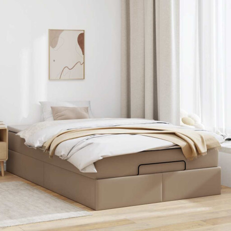 vidaXL Ottoman bed met matras 120x190 cm kunstleer cappuccinokleurig afbeelding3 - 1
